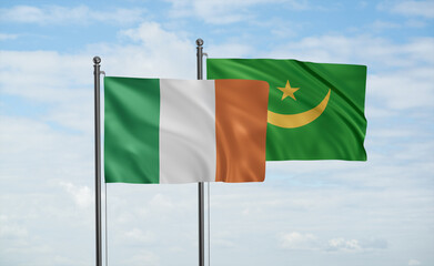Mauritania and Ireland flag