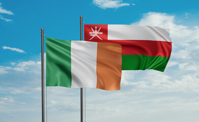 Oman and Ireland flag