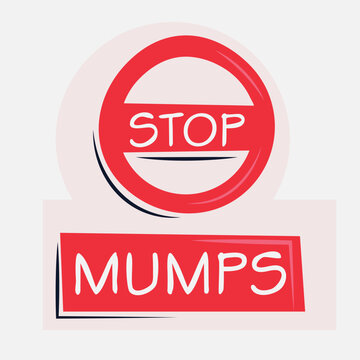 Warning sign (Mumps), vector illustration.

