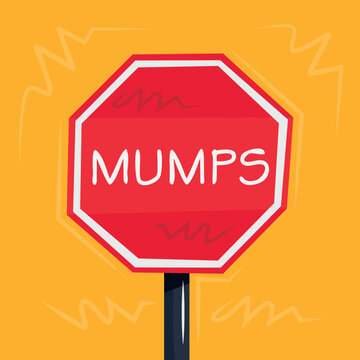Warning sign (Mumps), vector illustration.
