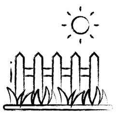 Hand drawn Sunlight icon