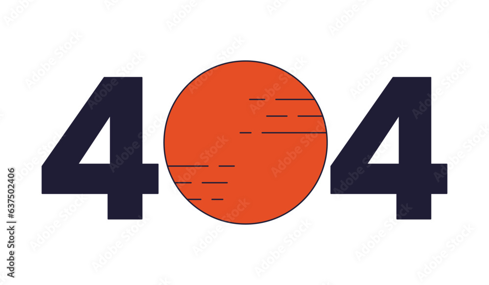 Poster astronomy celestial body error 404 flash message. cosmos. space program. empty state ui design. page