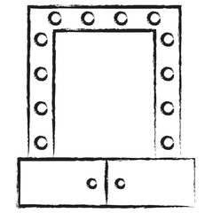 Hand drawn dressing table  icon