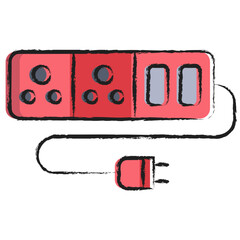 Hand drawn Plug box icons
