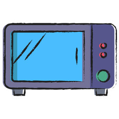 Hand drawn Microwave oven icons