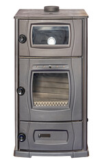 Fototapeta premium Cast iron stove, boiler-fireplace with a water circuit.