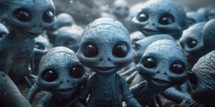 grafika komputerowa ze sztuka komputerowa przedstawia obcych, kosmit&oacute;w i ufo