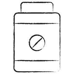 Hand drawn Tablet bottle icon
