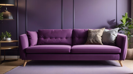 Modern purple sofa