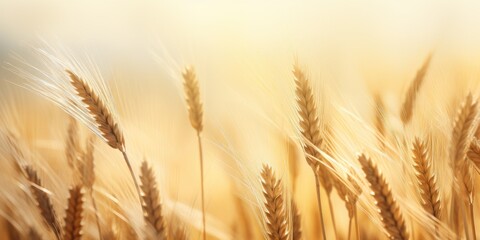 A field of golden wheat swayed in the breeze. Generative AI