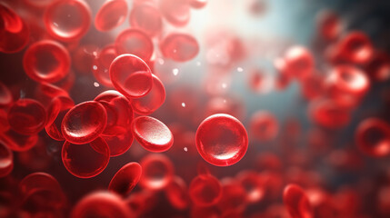 Transparent red blood cells molecules - obrazy, fototapety, plakaty