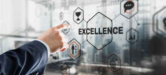 Business Excellence concept. Pursuit of excellence 2023