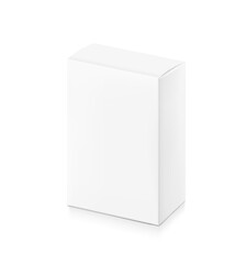 Universal mockup of blank cardboard box. Vector illustration isolated on white background, ready and simple to use for your design. EPS10. 