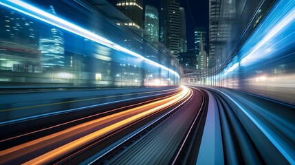 Fototapeta na wymiar Bahnbrechende Geschwindigkeit: Die Zukunft der Zugreisen