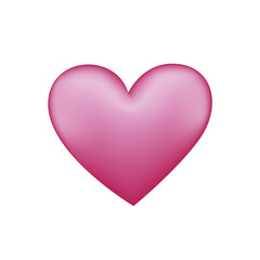3D Pink Heart Love Valentine's Day Icon