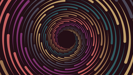 Abstract spiral dotted vortex background in multi color layer background. This creative symbol can be used as a logo or banner. This also can be used as background of a party flyer.