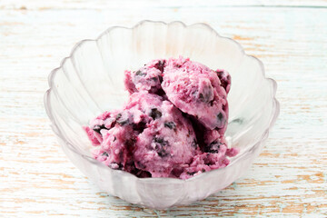 ブルーベリーのフローズンヨーグルト