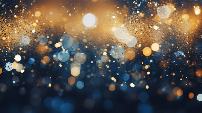 Celebrations Banner With Glitter And Bokeh