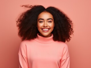 Fototapeta premium Beautiful black woman portrait, generative ai