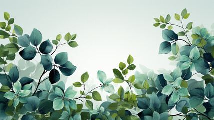 AI generated foliage background with place for text