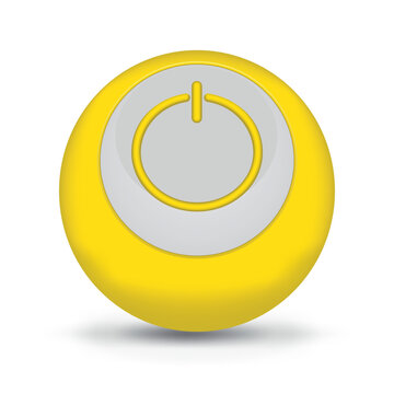 Yellow power symbol