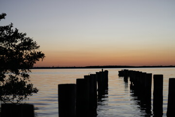 sunset at the pier