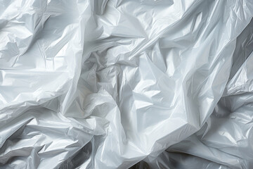 texture of white crumpled polyethylene