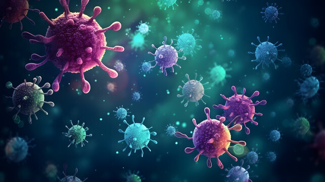 Une illustration montrant plusieurs souches de virus mortelles. 