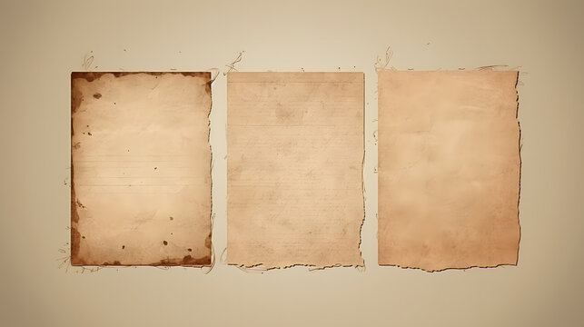 Plusieurs parchemins encore vierge pour &eacute;crire.