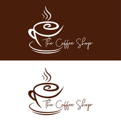 The coffee shop logo design