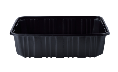 Empty black plastic container transparent png