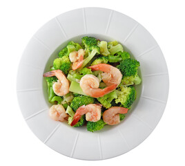 Thai healthy food stir-fried broccoli with shrimp transparent png