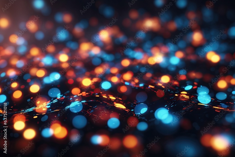 Aufkleber glow particles abstract mokup background for design