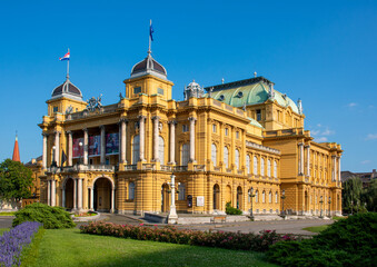 Fototapeta premium Croatian National Theatre (Hrvatsko Narodno Kazalište) Zagreb in the state of Zagreb Croatia