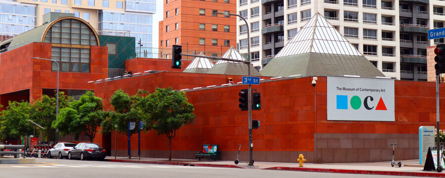 Los Angeles, California: view of MOCA The Museum of Contemporary Art at &nbsp;250 S Grand Ave, Los Angeles