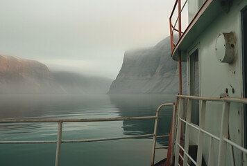 lighthouse in the fog