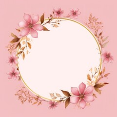 Obraz premium Watercolor floral frame