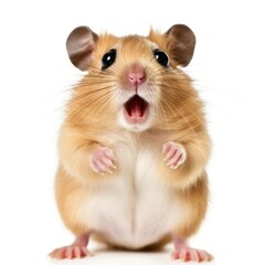Surprised hamster with Huge Eyes