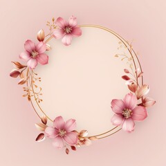 Watercolor floral frame