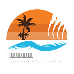 summer beach logo, summer thrill logo 