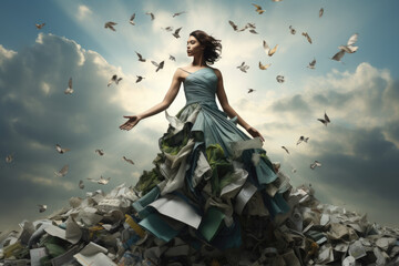 Concept of recycling and sustainability