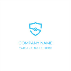Color Letter S Shield with Keyhole inside. Security Logo Protection Symbol Vector Logo Design
