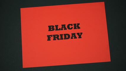 Black Friday written on red background for Black Friday concept. Black Friday Sale