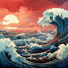 A beautiful picture of sea waves