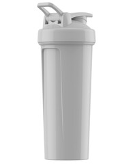 White plastic 32oz sports protein shaker mixer 3D Rendering