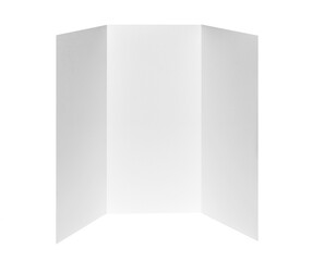 folded leaflet white blank paper template book