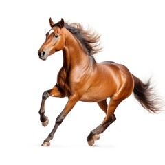 Obraz premium Brown horse run gallop isolated