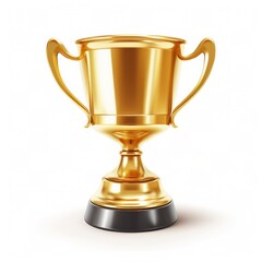 Champion award gold cup isolated