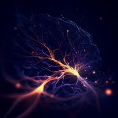 neuro cell synapse, neural brain illustration, axon biology nervous, glow nerve, science ai, artificial intelligence