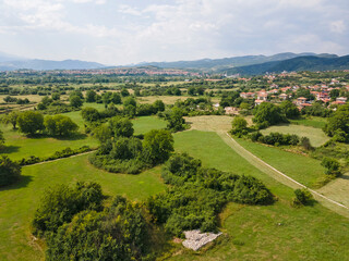 Fototapeta na wymiar Aerial view of ancient city Nicopolis ad Nestum, Bulgaria